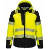 PORTWEST HI-VIS PW3 T166 / Reflexná vodeodolná bunda - žltá/čierna XS