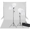 vidaXL Fotografické vybavenie: biele pozadie 600 x 300 cm a osvetlenie