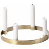 Ferm Living Mosadzný adventný svietnik Circle Brass