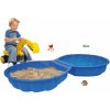 BIG Set pieskovisko mušľa dvojdielne Watershell Blue modré a odrážadlo s bagrom
