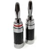 Nakamichi Banana Plugs N04072 - Rhodium (Reproduktorové konektory v prevedení Rhodium, cena za pár)
