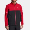 Under Armour DRIVE RAIN Jacket Red/Black/Metallic Silver