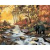 Zuty – Maľovanie Podľa Čísel – Medveď Pri Rieke A Západ Slnka (D. Rusty Rust), 40 × 50 cm, Plátno 8596530163442