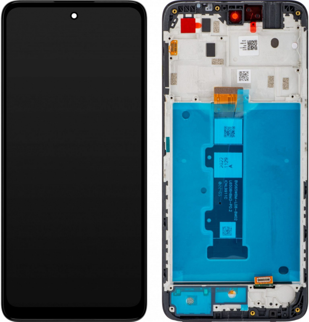 LCD Displej + Dotykové sklo + Rám Motorola Moto G22