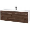 Dreja Umývadlová skrinka ASTON SZZ2 120 - N01 Biela lesk / Úchytka T05 / D25 Teak