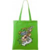 Hudobné nástroje v notách - Taška bavlnená - 42 x 38 cm ( Apple Green )