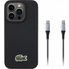 Lacoste Iconic Petit Pique MagSafe puzdro s tkaným logom pre iPhone 15 Pro čierne LCHMBCCP15LPVCK