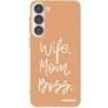 Picasee silikonový průhledný obal pro Samsung Galaxy S23+ 5G - Boss Mama