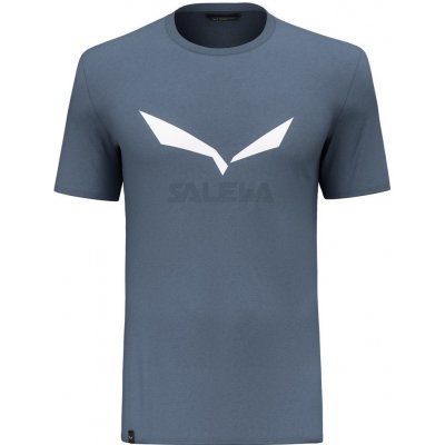 Salewa pánske tričko Solidlogo Dri-Rel S/S Tee modré biele