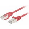 Lanberg patchcord kat.6 FTP 0.25m červený Fluke Passed 10 ks