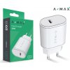 Aligator sieťová nabíjačka A-MAX PD 20W USB-C biela