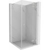 Mexen Lunar, L výklopný sprchový kút pravý 90 x 90 cm, 8mm číre sklo, oceľový profil, 834L-090-090-97-00-P