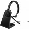 Jabra Evolve 65 TE Slúchadlá s mikrofónom Káblový a bezdrôtový Pres hlavu Kancelária / call centrum USB Typ-A Bluetooth Nabíjací podstavec Čierna (6693-833-399)