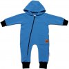 Teplákový overal s vreckom a kapucňou BOY Baby Nellys modrý
