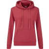 Fruit of the Loom Mikina Classic Lady-Fit Hooded Sweat s kapucí, dámská COT-162038u4705 2XL Melír vintage červená