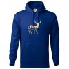 Jeleň a pohoria - Mikina pánska Cape s kapucňou - 4XL ( Kráľovská modrá )
