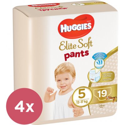 HUGGIES Elite Soft Pants 5 12-17 kg 4x 19 ks