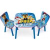 Súprava: drevený stôl + 2 stoličky Labková patrola