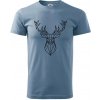 Geometria - Veľký jeleň - Klasické pánske tričko vyššej gramáže - 3XL ( Denim )