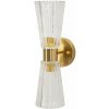 Sklenené nástenné svietidlo v zlatej farbe Prague – Mauro Ferretti