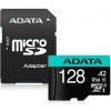 Pamäťová karta ADATA Premier Pro MicroSDXC 128GB (100R/80W) + adaptér (AUSDX128GUI3V30SA2-RA1)