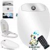 Japonský inteligentní bidet KAKAT-DU s dálkovým ovládáním, vyhříváním, sprškou, sušením, mycí funkcí a automatickým otevíráním prkénka Kompakt S kratší varianta 450 až 490 mm
