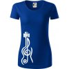 Husľový kľúč gitara - Dámske tričko z organickej bavlny Origin (GOTS) - XL ( Kráľovská modrá )