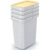 Prosperplast Set odpadkových košů SYSTEM 4x12 l popelavě šedý