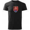 Valach Tričko Slovenský znak Unisex retro klasik čierne-M M (40-42)
