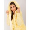 Svetložltá kožušinová vesta s kapucňou krémová XXL Wool Fashion Italia 2016103462476