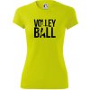 Volleyball nápis - Dámske Fantasy športové (dresovina) - L ( Neonová žltá )