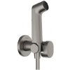 Hansgrohe - Nástenný ventil s ručnou bidetovou spŕškou, kefovaný čierny chróm 29230340