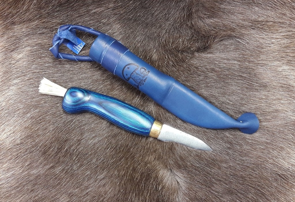 Wood Jewel Mushroom knife colour BLUE WJ92Z väri
