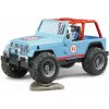 Bruder 2541 Jeep WRANGLER Cross Country modrý s figúrkou jazdca