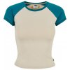 Ladies Organic Stretch Short Retro Baseball Tee - softseagrass/watergreen L