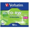 Verbatim CD-RW 700MB 8-12x, jewel, 10 ks (43148)