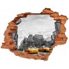Fototapeta diera na stenu 3D New york taxi 90x70 cm