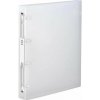 Krúžkový šanón, 4 krúžky, 40 mm, A4, maxi, PP, vymeniteľný štítok, VIQUEL Propyglass, priehľadný