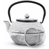 Železný čajník s čajovým infúzerom TEA VEĽKÝ BIELY 1,2 l