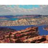 ZUTY Maľovanie podľa čísel - VODNÁ NÁDRŽ FLAMING GORGE Rámovanie: vypnuté plátno na rám, Rozmer: 40x50 cm