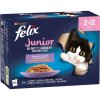 FELIX JUNIOR hovädzina kura sardinky losos v želé 12 x 85 g