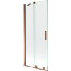 MEXEN/S - Velar Dvojkrídlová posuvná vaňová zástena 85 x 150, transparent, ružové zlato 896-085-000-01-60