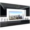Obývacia stena Belini Premium Full Version čierny lesk LED osvetlenie Nexum 27