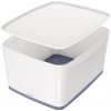 Leitz Úložný box s vekom MyBox, veľkosť L biela/sivá