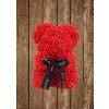 Macko z penových ruží - červený 25cm