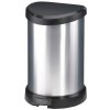 Odpadkový koš, černá-stříbrná, pedálový, plastový, 15 l, CURVER 169795 (UCPE20)