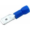 Tracon electric Izolované Cu lisovacie kolíky ploché modré 2,5mm² 6,3×0,8mm / 2,5mm2