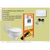 Inštalačný modul JOMOTech WC modul + Tlačidlo biele + Sada držiakov + Závesné WC Kolo Rekord +doska, SETWC01