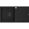 Mexen Leo, drez granitový 900x500x190 mm, 1-komorový, čierna s čiernym sifónom, 6501901010-77-B