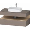 Duravit Qatego skrinka 120x55x60 cm závesná kúpeľňová skrinka pod umývadlo dub QA4732030430010